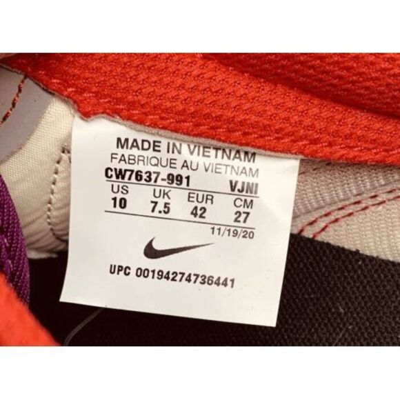 Nike Womens Shoes Size 10 Internationalist CW7637-991 Sneakers Red Purple Suede - Picture 9 of 12